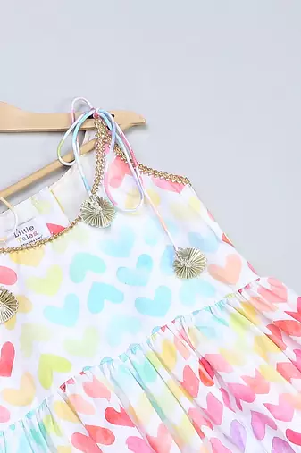 Multicolor printed cotton silk kurta set