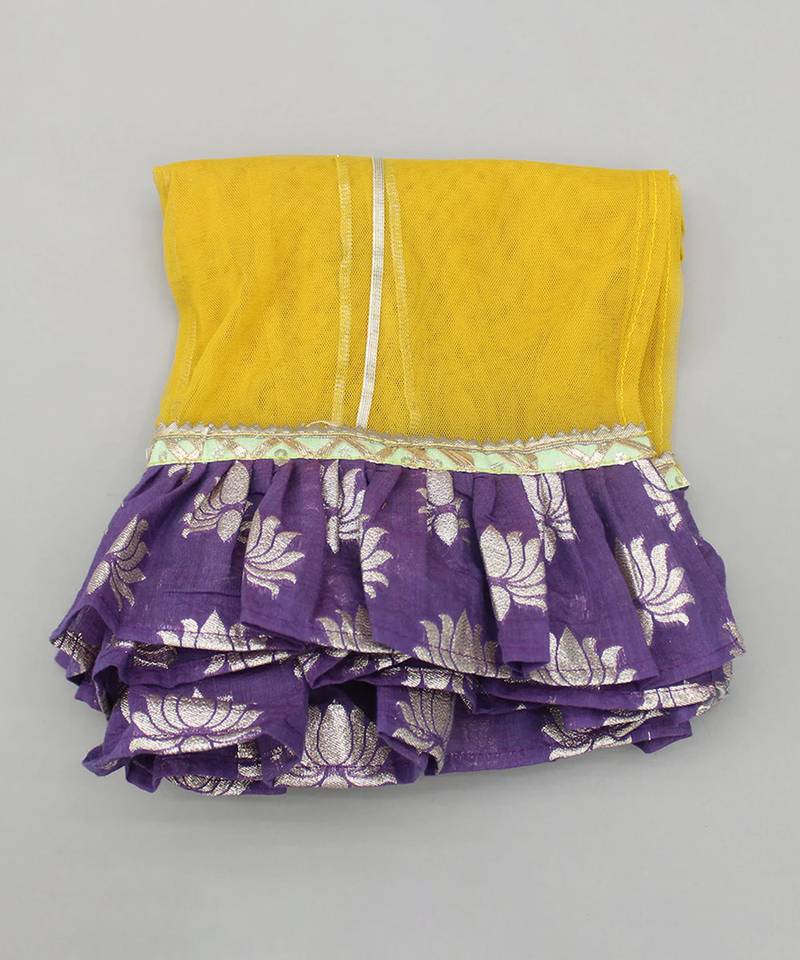 Multicolor printed cotton lehenga set