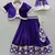 Purple embroidered velvet lehenga set