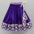 Purple embroidered velvet lehenga set