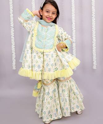 Multicolor printed cotton sharara set 2