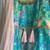 Blue printed cotton silk kurta set