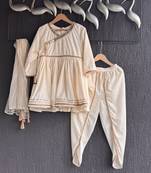 White velvet kurta set