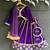 Purple embroidered velvet lehenga set