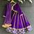 Purple embroidered velvet lehenga set