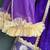 Purple embroidered velvet lehenga set