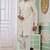 Cream banarasi jacquard semi indo for men
