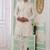 Cream banarasi jacquard semi indo for men