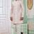 Pink banarasi jacquard semi indo for men