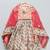 Peach printed chanderi lehenga set