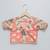 Peach printed chanderi lehenga set