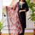 Black viscose chanderi thread embroidered with beads work with printed dupatta kurta pant set