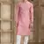 peach art silk kurta pajama set for men