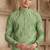 Green art silk kurta set for men