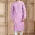 purple art silk kurta pajama set for men