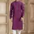 magenta art silk kurta pajama set for men