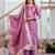 Onion pink shimmer viscose jacquard woven kurta pant set
