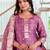 Onion pink shimmer viscose jacquard woven kurta pant set
