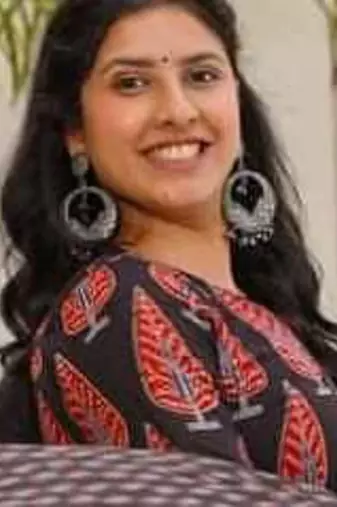 Floral printed black v neck cotton kurta set with trouser & dupatta