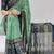 green color bandhni printed with foil work moss art silk saree with unstitched blouse