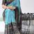 sky color bandhni printed with foil work moss art silk  saree with unstitched blouse