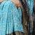 sky color bandhni printed with foil work moss art silk  saree with unstitched blouse