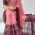 pink color bandhni printed with foil work moss art silk  saree with unstitched blouse