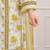 Floral embroidered yellow v neck cotton kurta set with trouser & dupatta