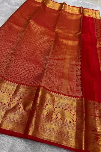 maroon art silk designer saree with woven work