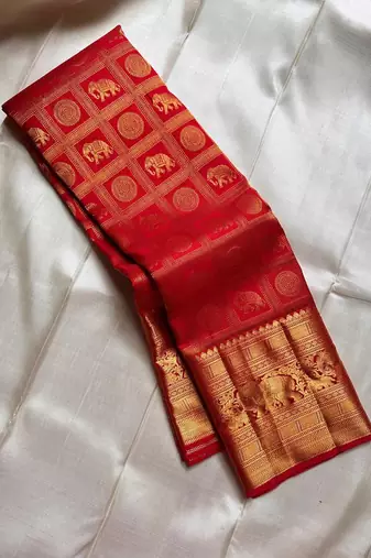 maroon art silk designer saree with woven work