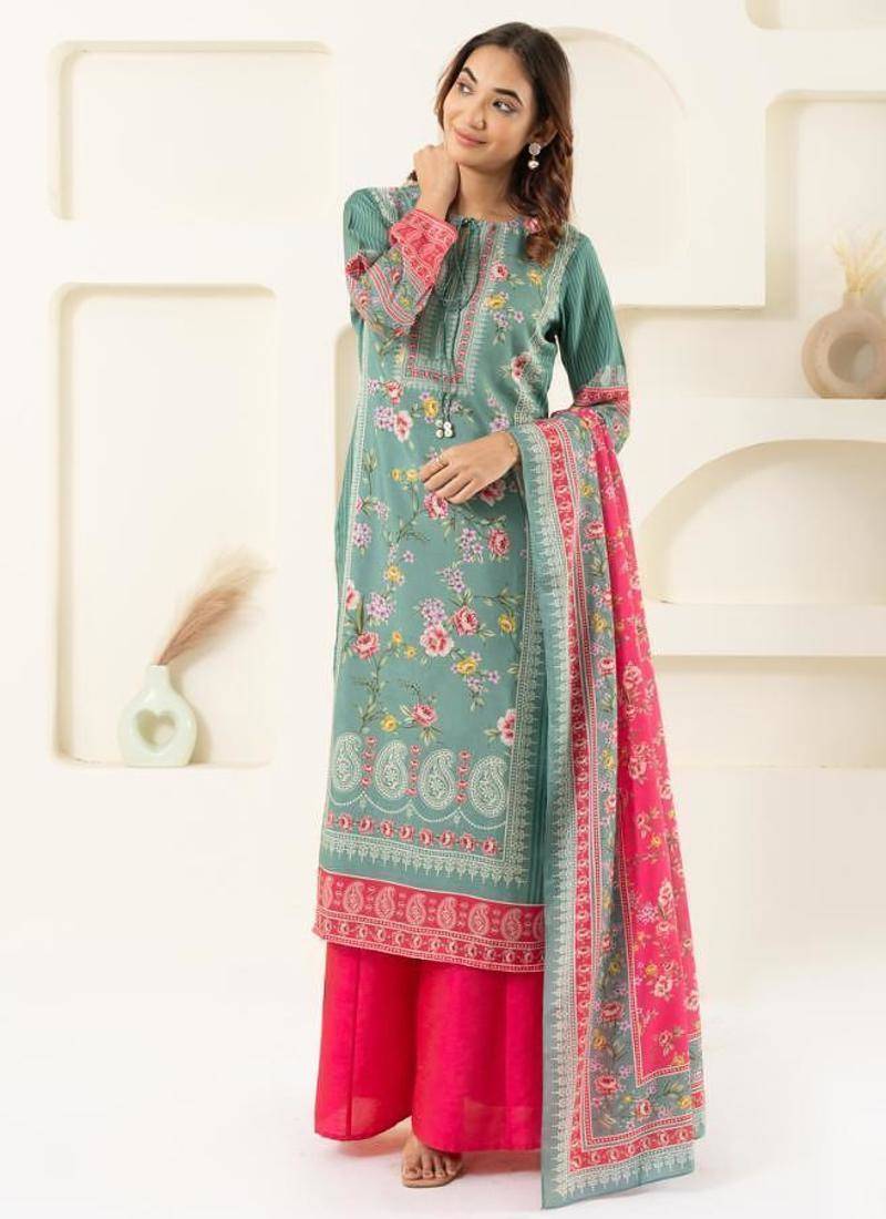 Leaf print kurta set