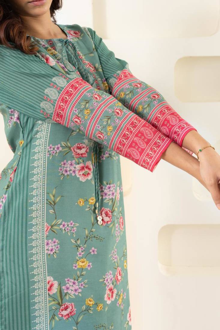 Leaf print kurta set