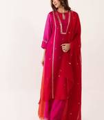 Organza silk festive kurta set