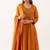 Orange chinnon kurta set