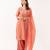 Peach crystal kurta set