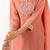 Peach crystal kurta set