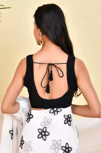 Embellished Cut-dana Work Sleeveless Padded Blouse