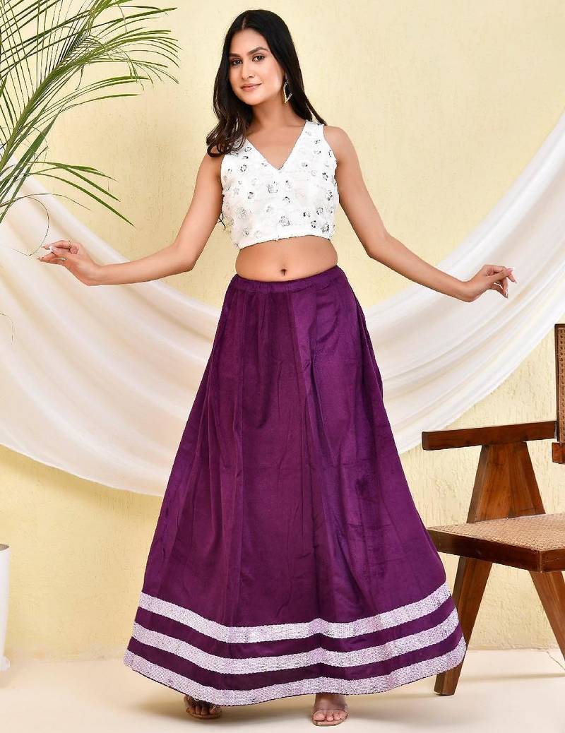 Women Floral Sequined Sleeveless Padded Saree Blouse