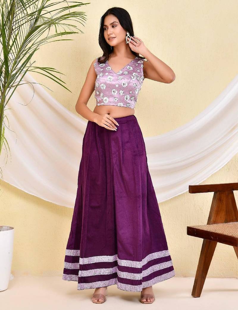 Floral Sequined Embellished Padded Saree Blouse