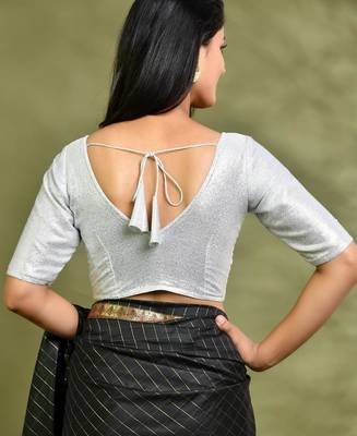 Women Sequin Embellished Padded Saree Blouse 2