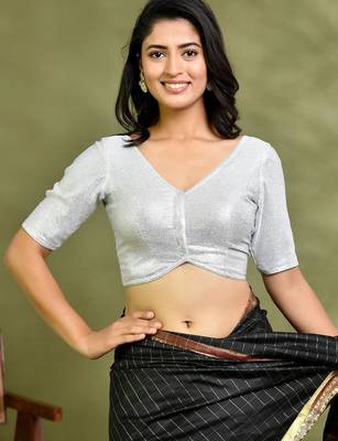 Women Sequin Embellished Padded Saree Blouse 5