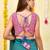 Floral Position Print Sleeveless Padded Saree Blouse