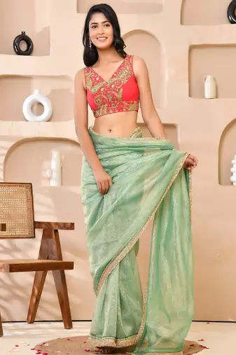 Paisley Zari Embroidered Padded Blouse