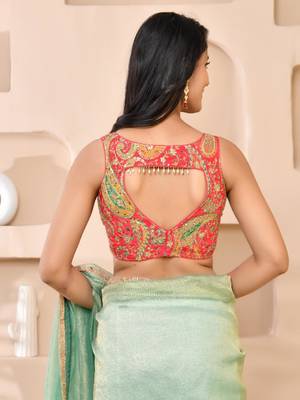 Paisley Zari Embroidered Padded Blouse 3