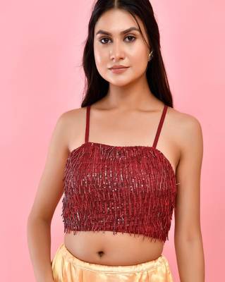 Embellished Sequined Saree Blouse 2