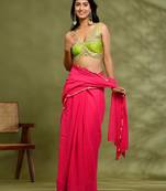 Embroidered Sleeveless  Padded Saree Blouse