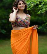 Mirror Embroidered Saree Blouse