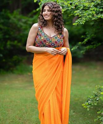 Mirror Embroidered Saree Blouse 5