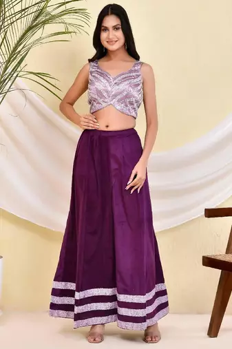 Embellished Sequinned Pearl-Studded Padded Saree Blouse