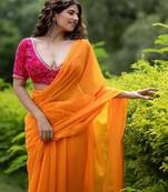 Printed Cotton Saree Blouse